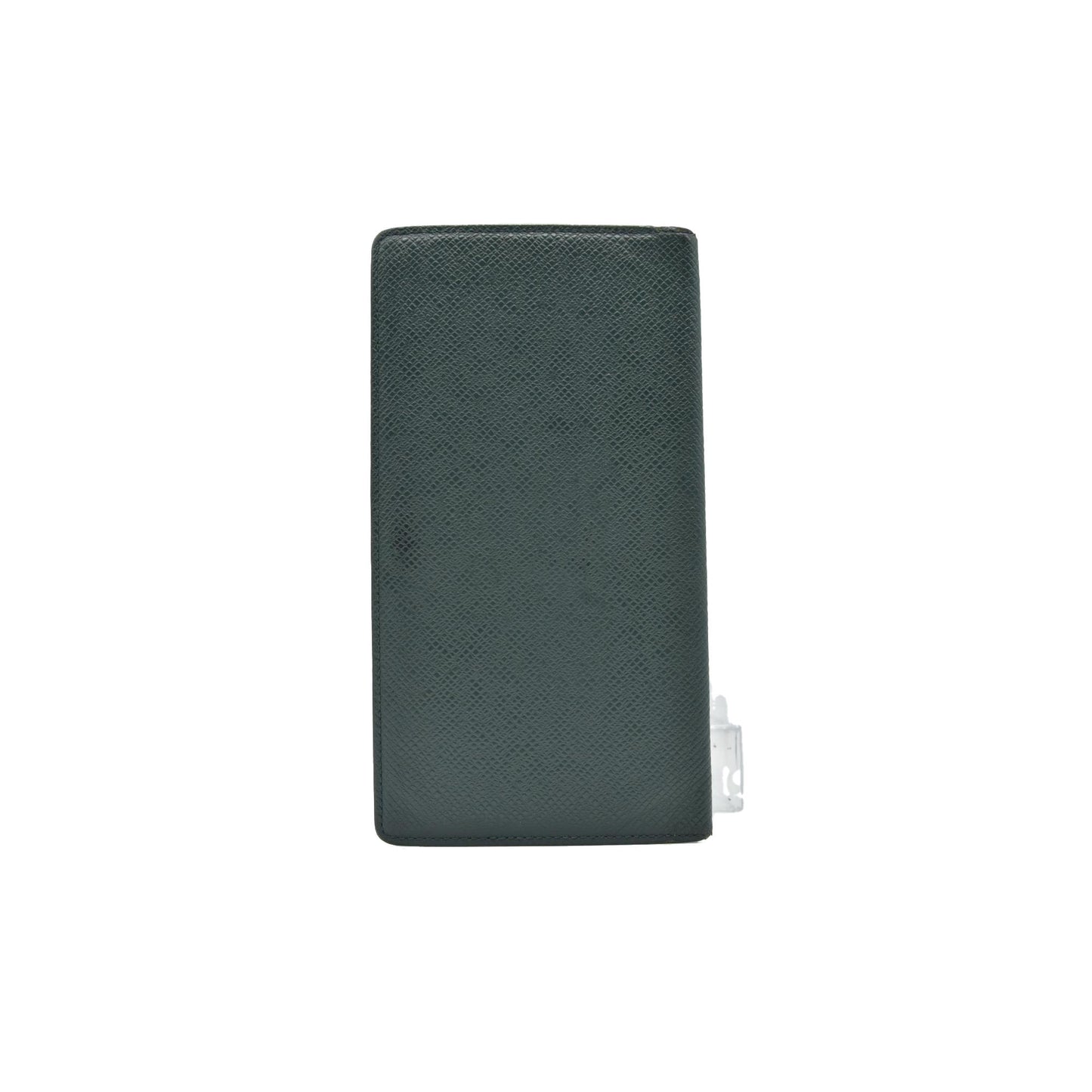 $810 1995 Louis Vuitton Taiga Brazza Wallet Dark Green MI0985 CONSIGNMENT