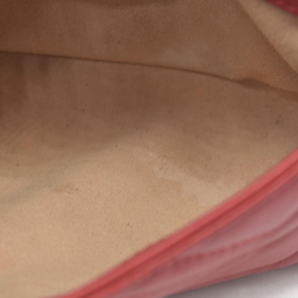 $1550 Gucci Leather Marmont Super Mini Red