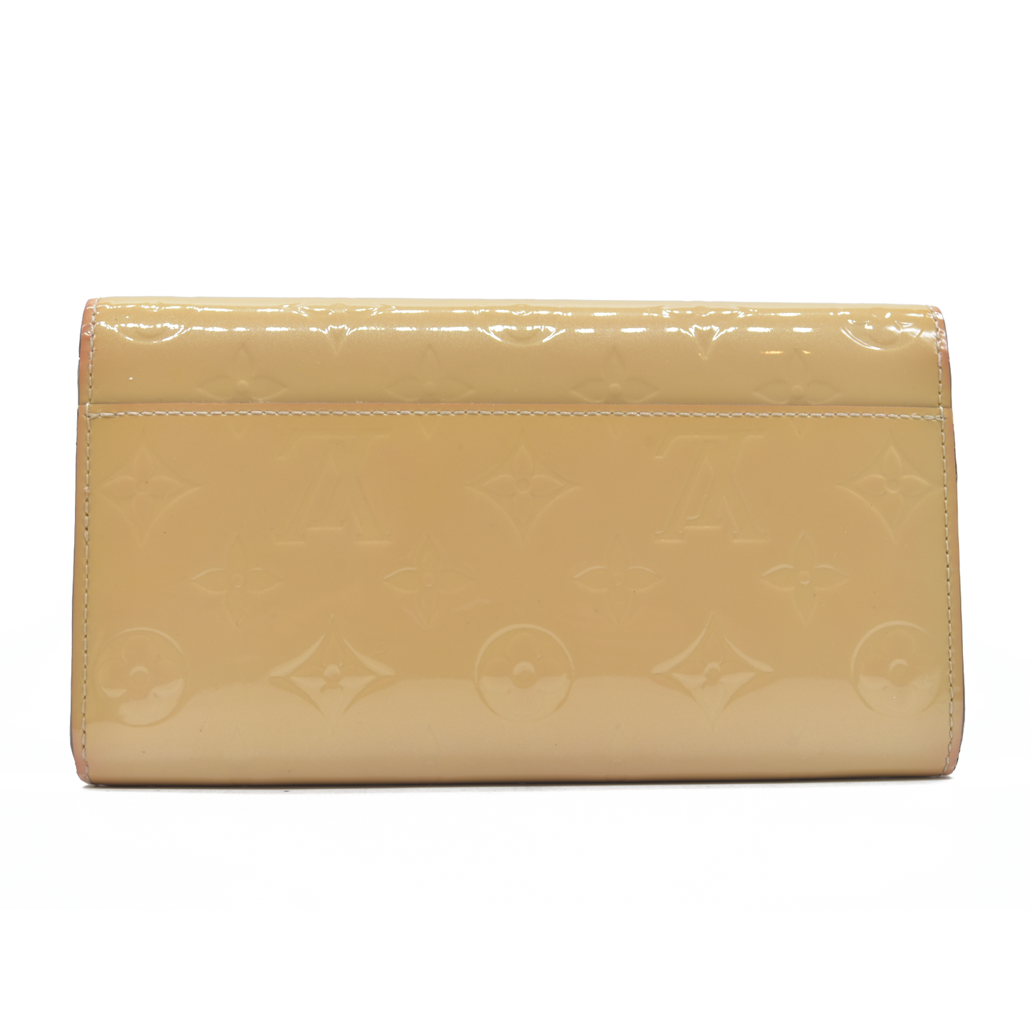 $880 LOUIS VUITTON Vernis Sarah Wallet Beige Poudre TS1126 2016 CONSIGNMENT