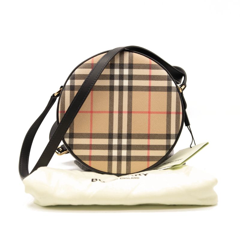 NEW WITH TAG Burberry Louise Vintage Check Round Convertible Crossbody