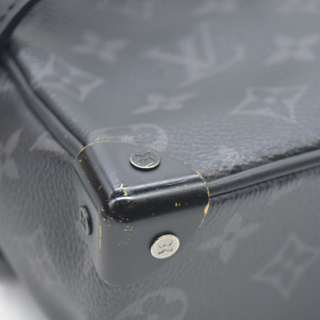 Louis Vuitton LV Shoulder Bag Soft trunk Black Monogram Eclipse MB4129