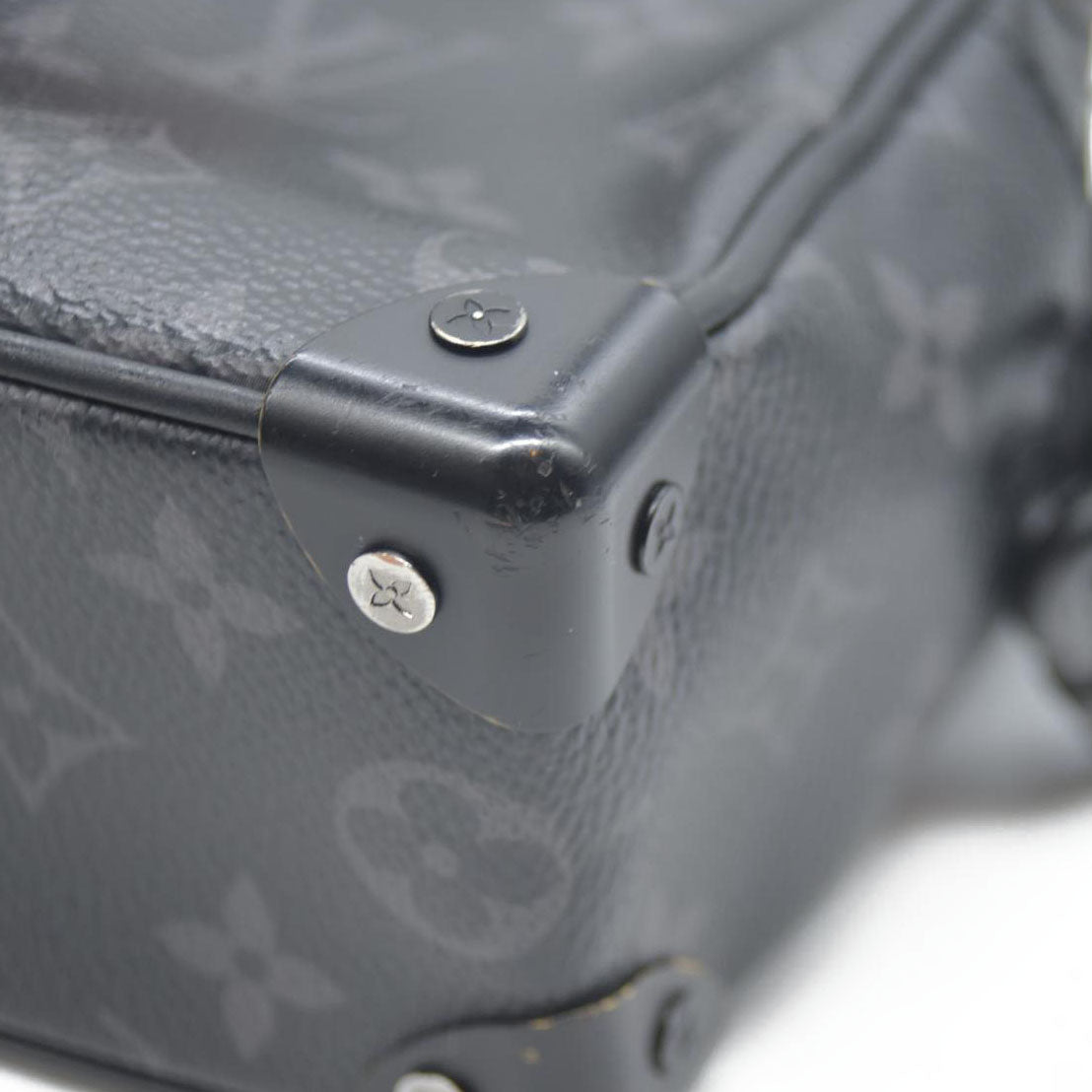 Louis Vuitton LV Shoulder Bag Soft trunk Black Monogram Eclipse MB4129