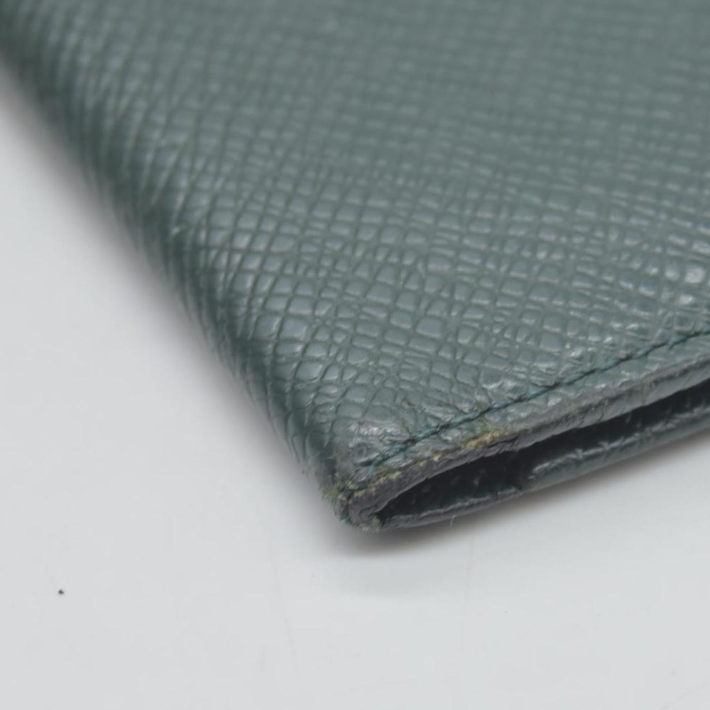 $810 1995 Louis Vuitton Taiga Brazza Wallet Dark Green MI0985 CONSIGNMENT