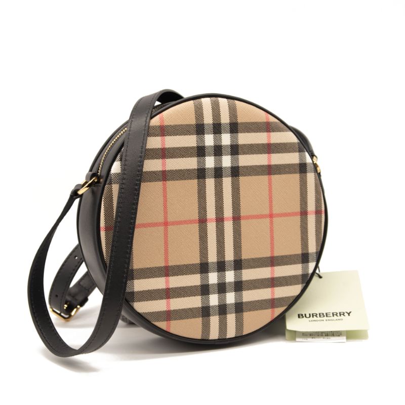 NEW WITH TAG Burberry Louise Vintage Check Round Convertible Crossbody