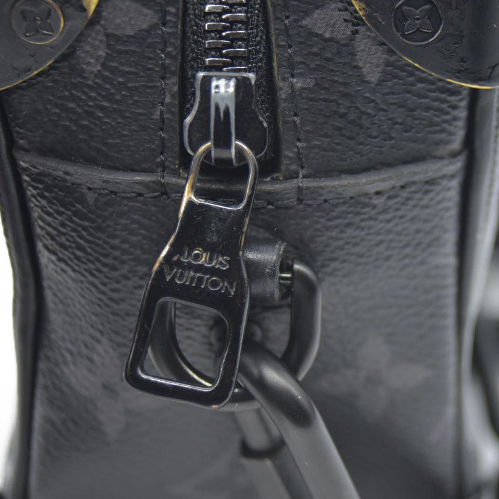 Louis Vuitton LV Shoulder Bag Soft trunk Black Monogram Eclipse MB4129