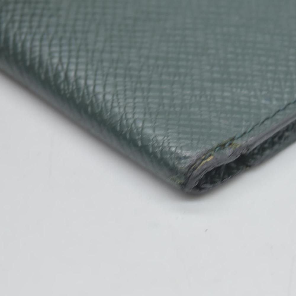 $810 1995 Louis Vuitton Taiga Brazza Wallet Dark Green MI0985 CONSIGNMENT