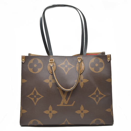 $3450 Louis Vuitton Monogram Reverse Giant OnTheGo GM
