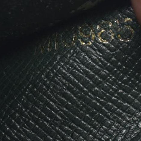 $810 1995 Louis Vuitton Taiga Brazza Wallet Dark Green MI0985 CONSIGNMENT