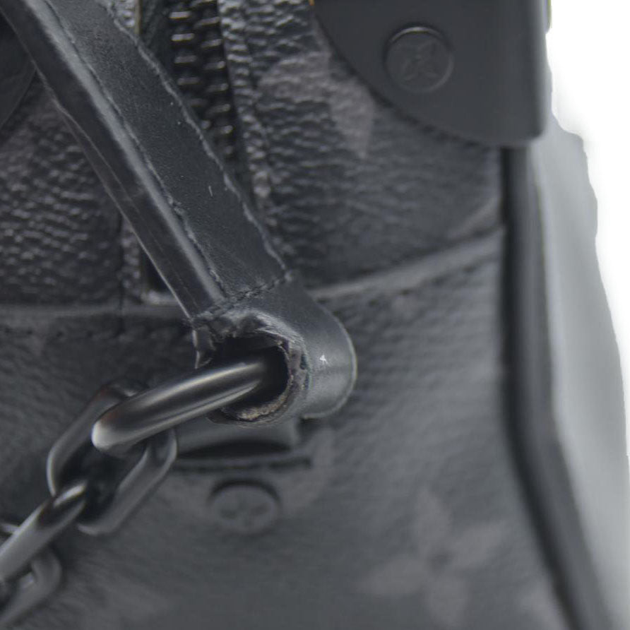 Louis Vuitton LV Shoulder Bag Soft trunk Black Monogram Eclipse MB4129