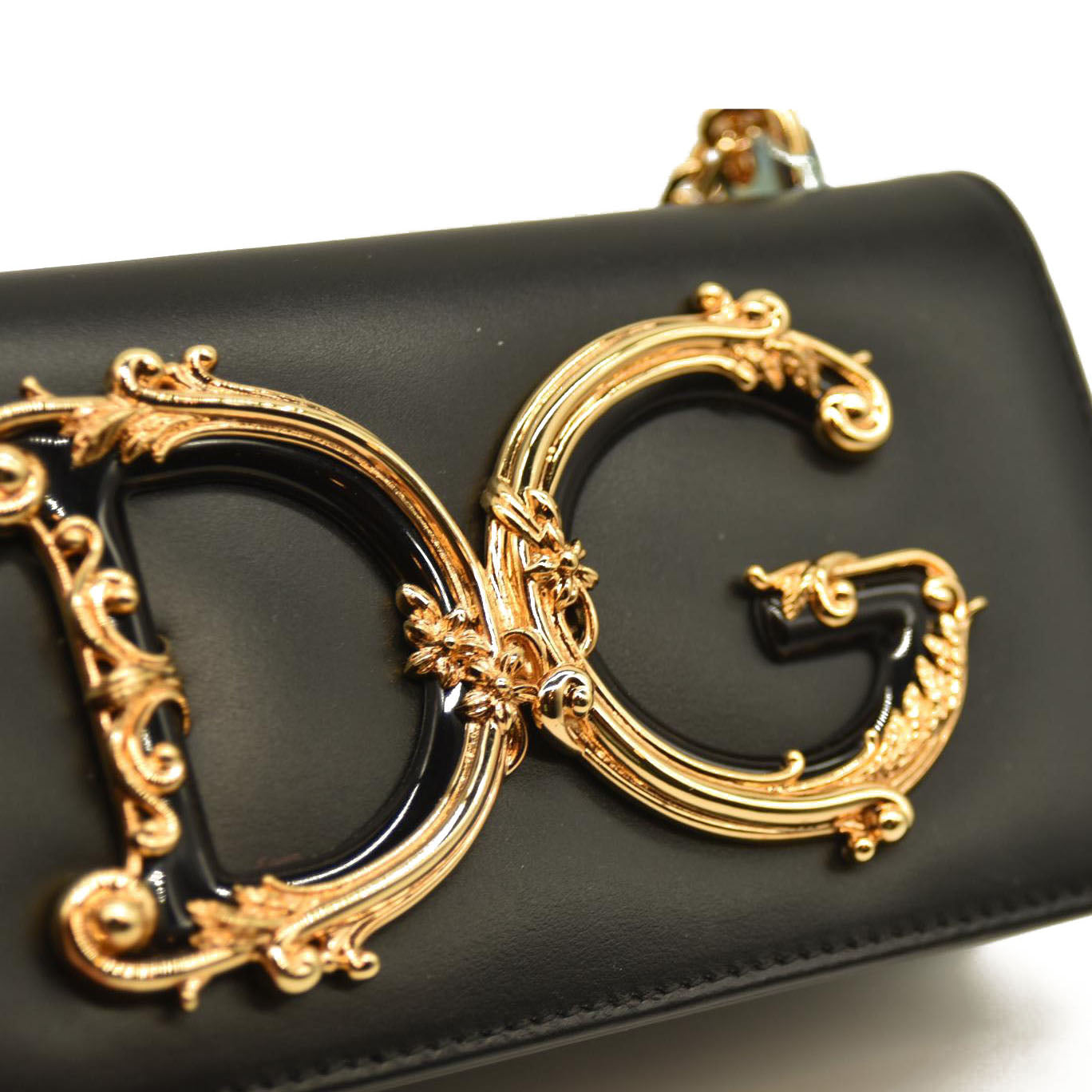 Dolce & Gabbana  DOLCE GABBANA DOLCE &amp; GABBANA Nappa Mini DG Girls Shoulder Bag Black