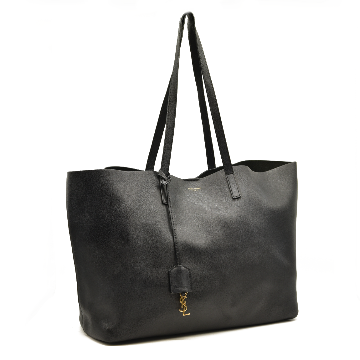 Saint Laurent  Calfskin Large Shopping Tote Black