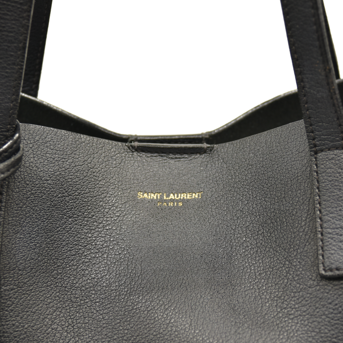 Saint Laurent  Calfskin Large Shopping Tote Black