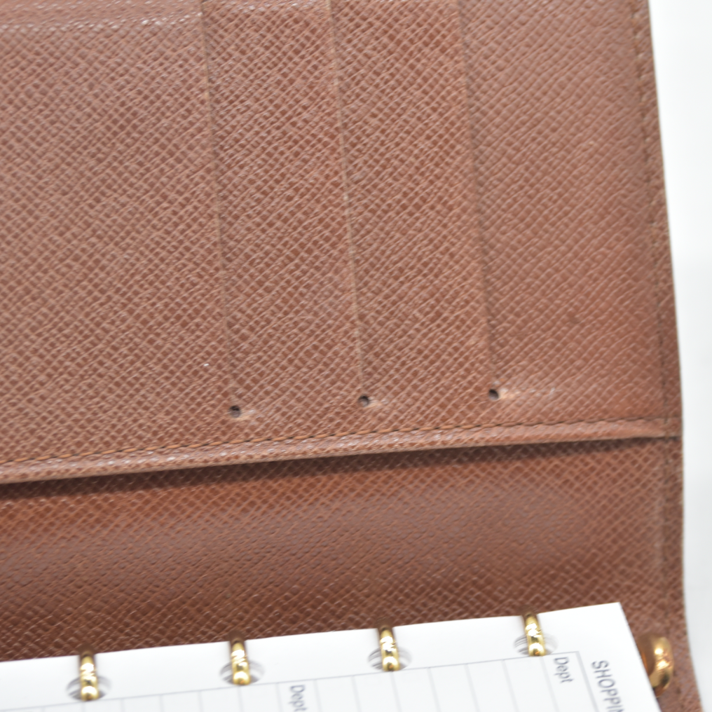 $505  Louis Vuitton Monogram Agenda PM Notebook Cover Brown CA1926 1996 CONSIGNMENT