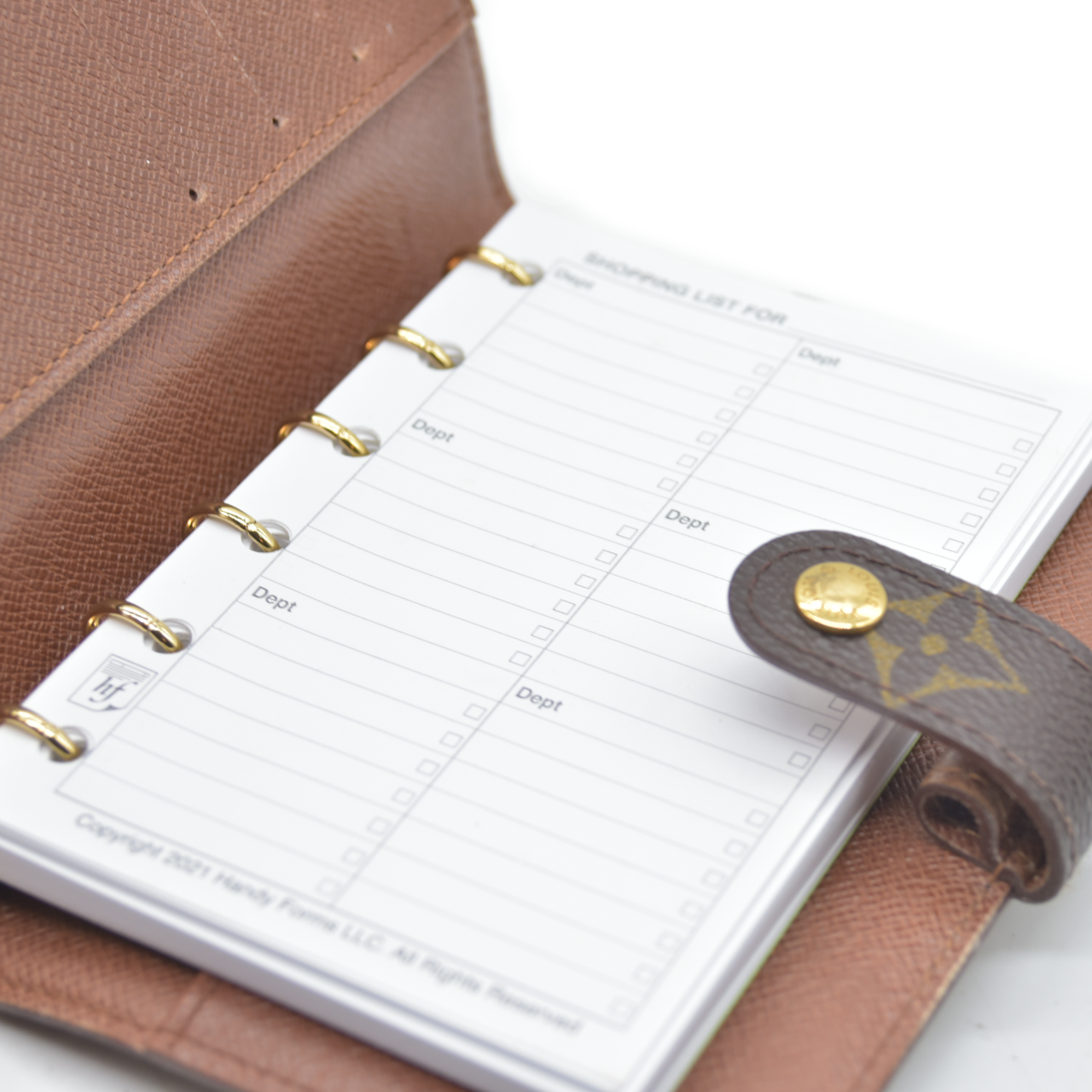 $505  Louis Vuitton Monogram Agenda PM Notebook Cover Brown CA1926 1996 CONSIGNMENT