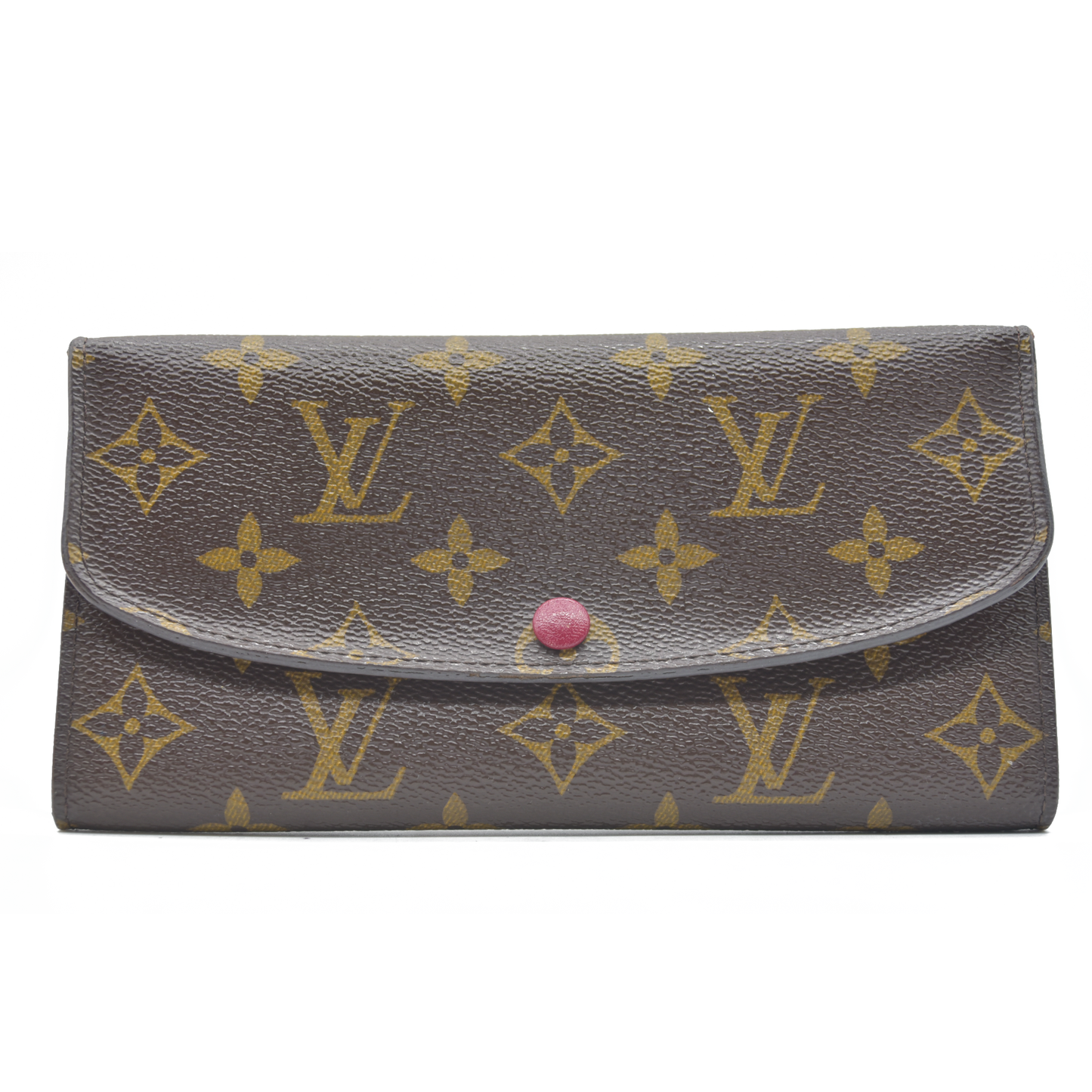 $660 Louis Vuitton Monogram Emilie Wallet Fuchsia TA4155 2015 CONSIGNMENT