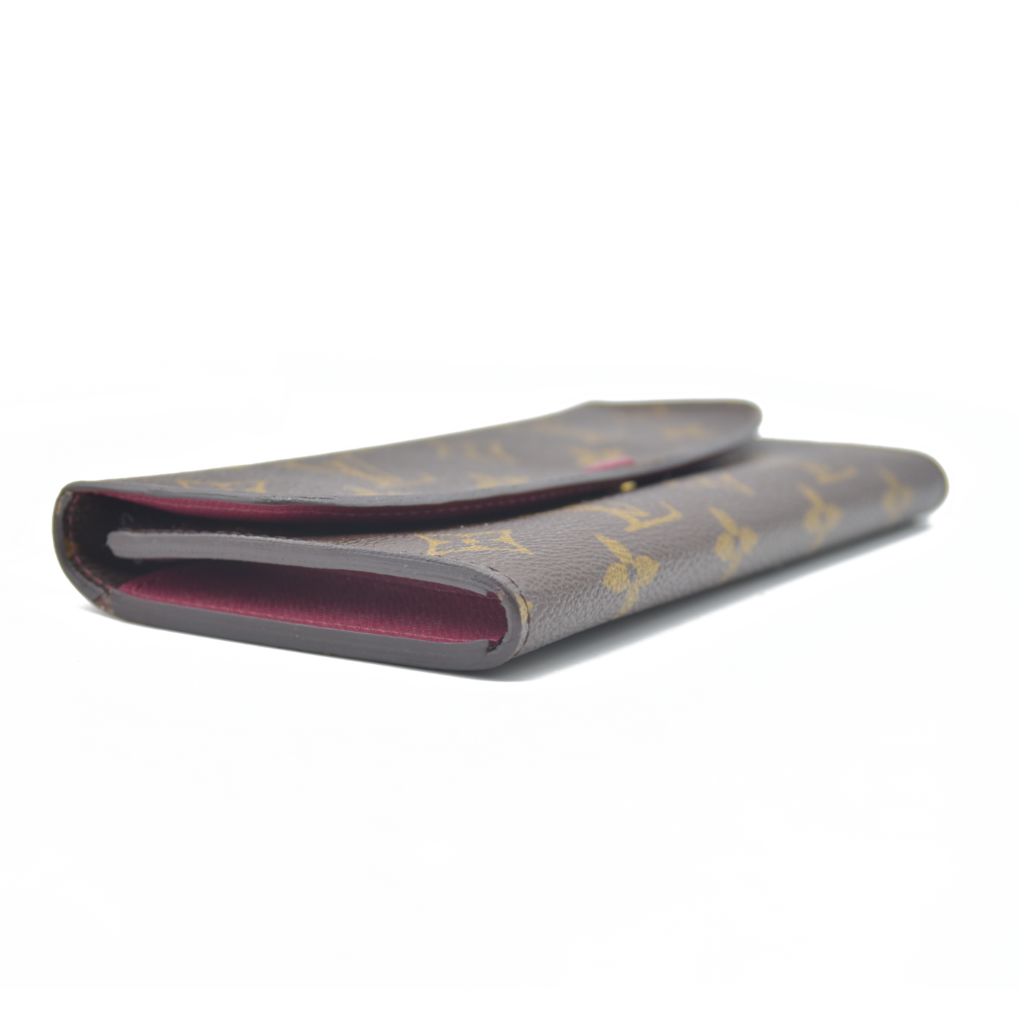 $660 Louis Vuitton Monogram Emilie Wallet Fuchsia TA4155 2015 CONSIGNMENT