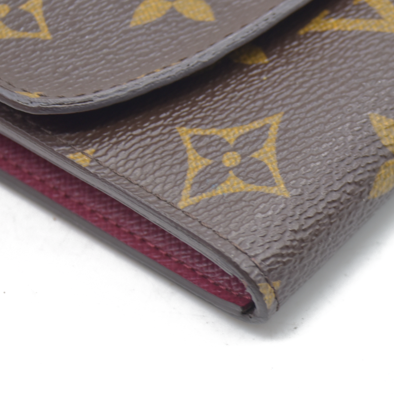 $660 Louis Vuitton Monogram Emilie Wallet Fuchsia TA4155 2015 CONSIGNMENT