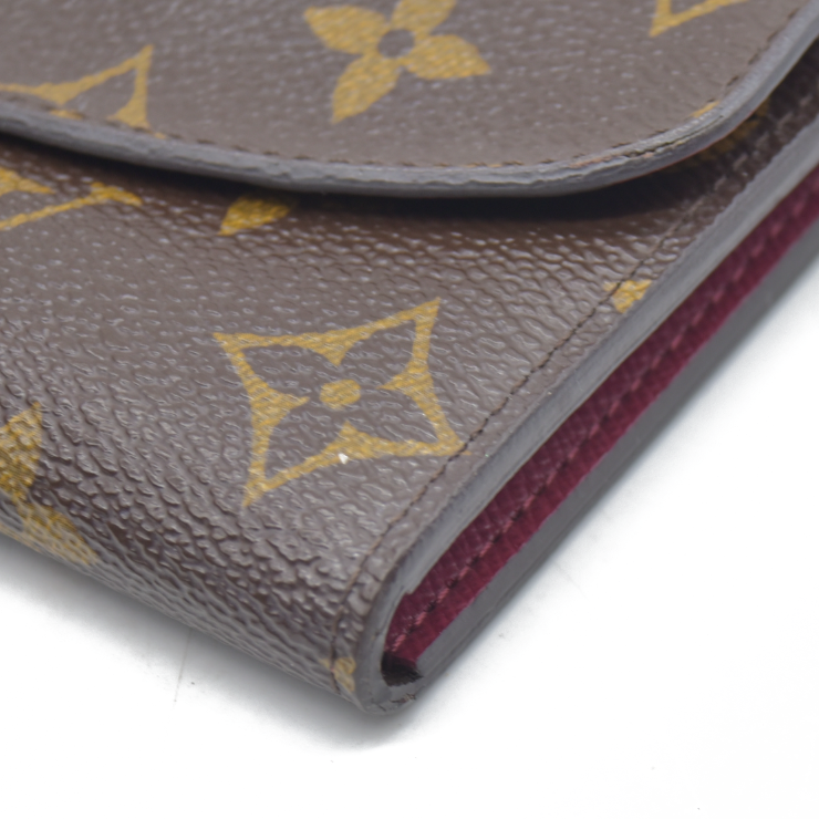 $660 Louis Vuitton Monogram Emilie Wallet Fuchsia TA4155 2015 CONSIGNMENT