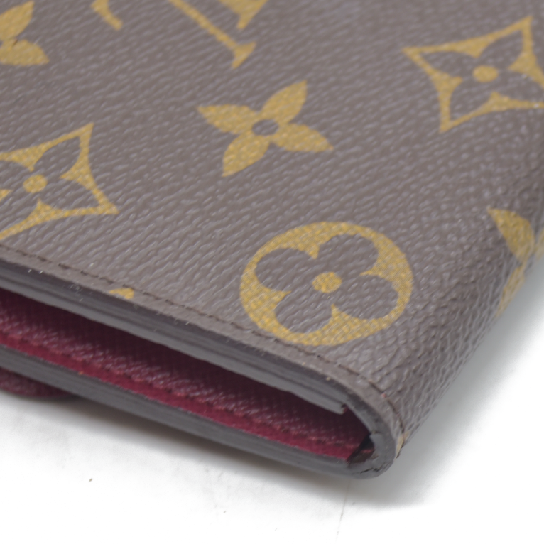 $660 Louis Vuitton Monogram Emilie Wallet Fuchsia TA4155 2015 CONSIGNMENT