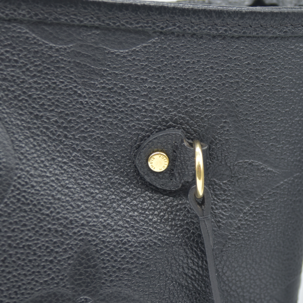 AUCTION $2940 Louis Vuitton LV Monogram Neverfull  MM Empreinte Black