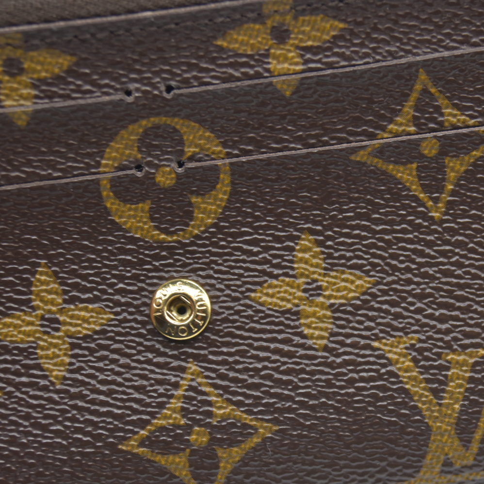 $660 Louis Vuitton Monogram Emilie Wallet Fuchsia TA4155 2015 CONSIGNMENT