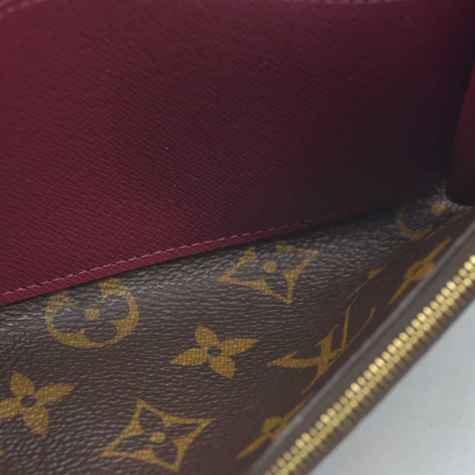 $660 Louis Vuitton Monogram Emilie Wallet Fuchsia TA4155 2015 CONSIGNMENT