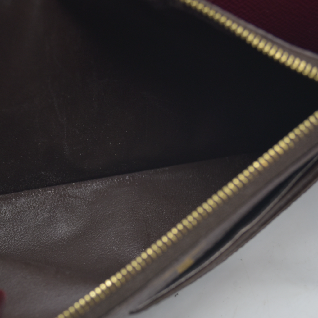 $660 Louis Vuitton Monogram Emilie Wallet Fuchsia TA4155 2015 CONSIGNMENT