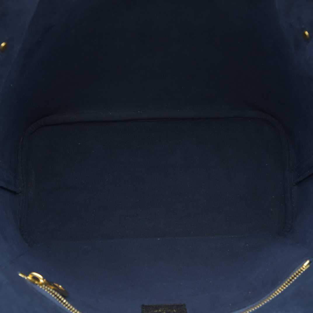 AUCTION $2940 Louis Vuitton LV Monogram Neverfull  MM Empreinte Black