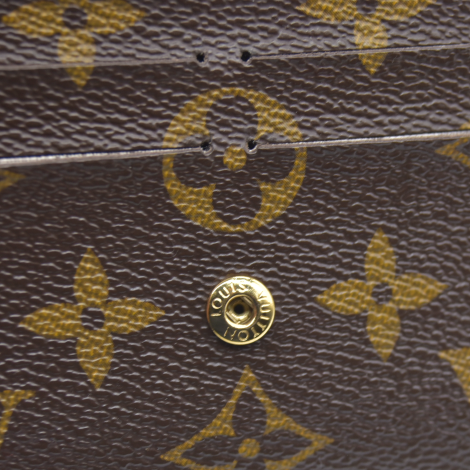 $660 Louis Vuitton Monogram Emilie Wallet Fuchsia TA4155 2015 CONSIGNMENT