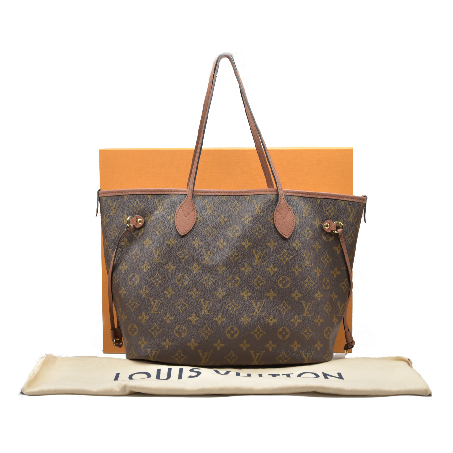 Louis Vuitton LV Monogram Neverfull Inside Out Brown Missing Pouch