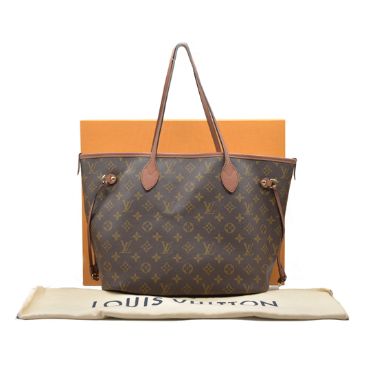 Louis Vuitton LV Monogram Neverfull Inside Out Brown Missing Pouch