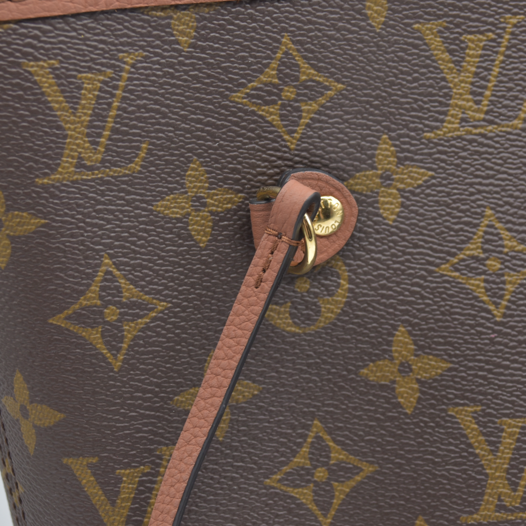 Louis Vuitton LV Monogram Neverfull Inside Out Brown Missing Pouch
