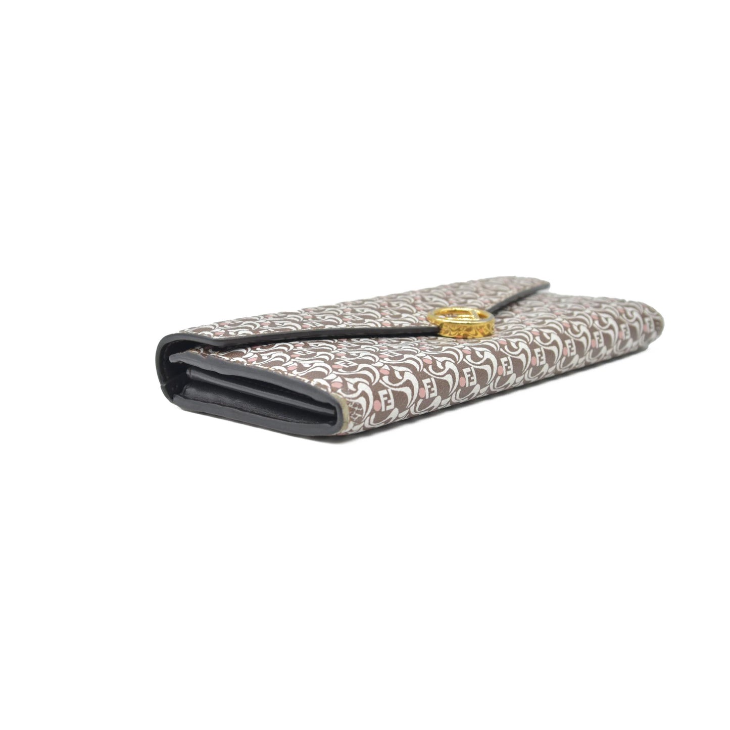 $720 Fendi F Multicolor Baguette leather wallet CONSIGNMENT