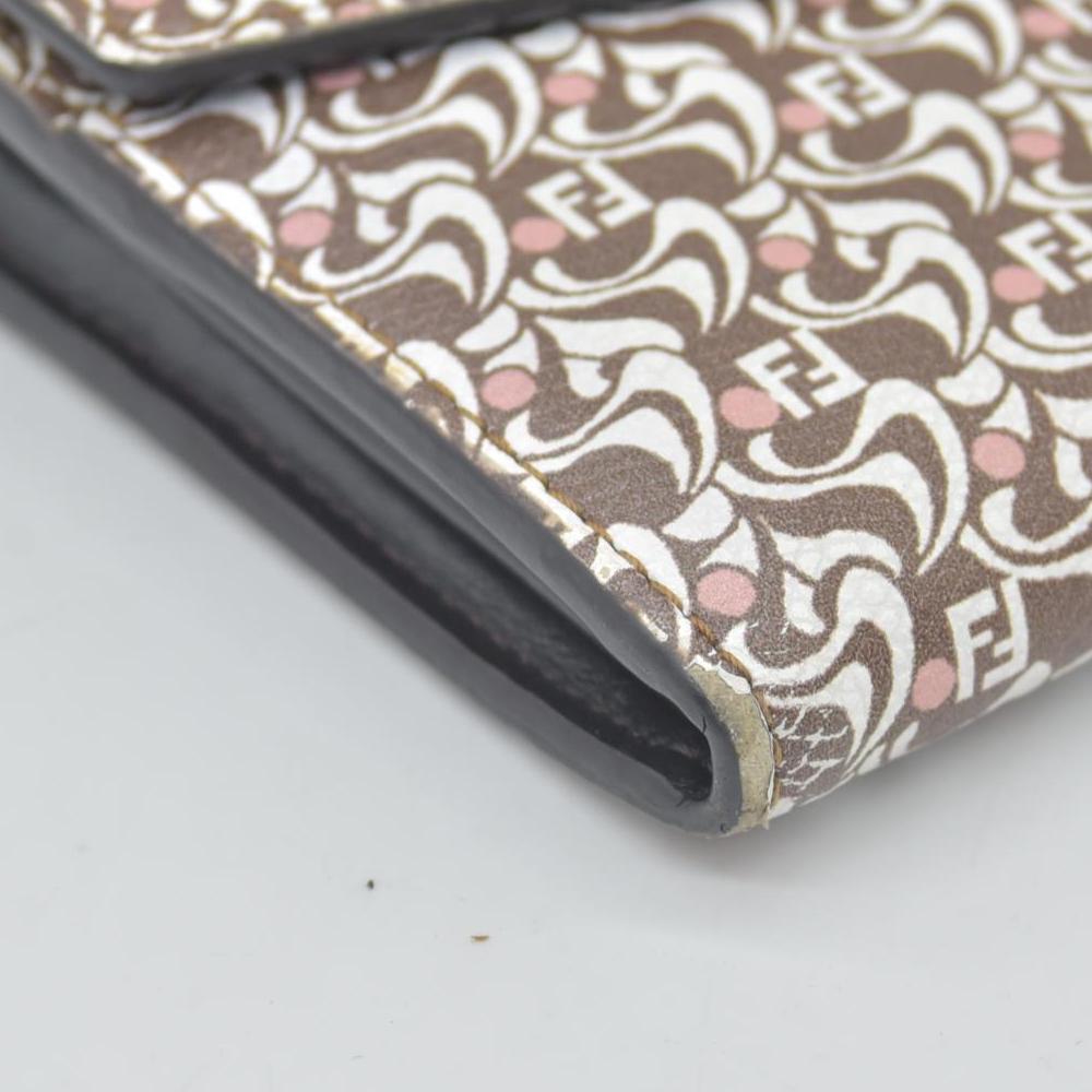 $720 Fendi F Multicolor Baguette leather wallet CONSIGNMENT
