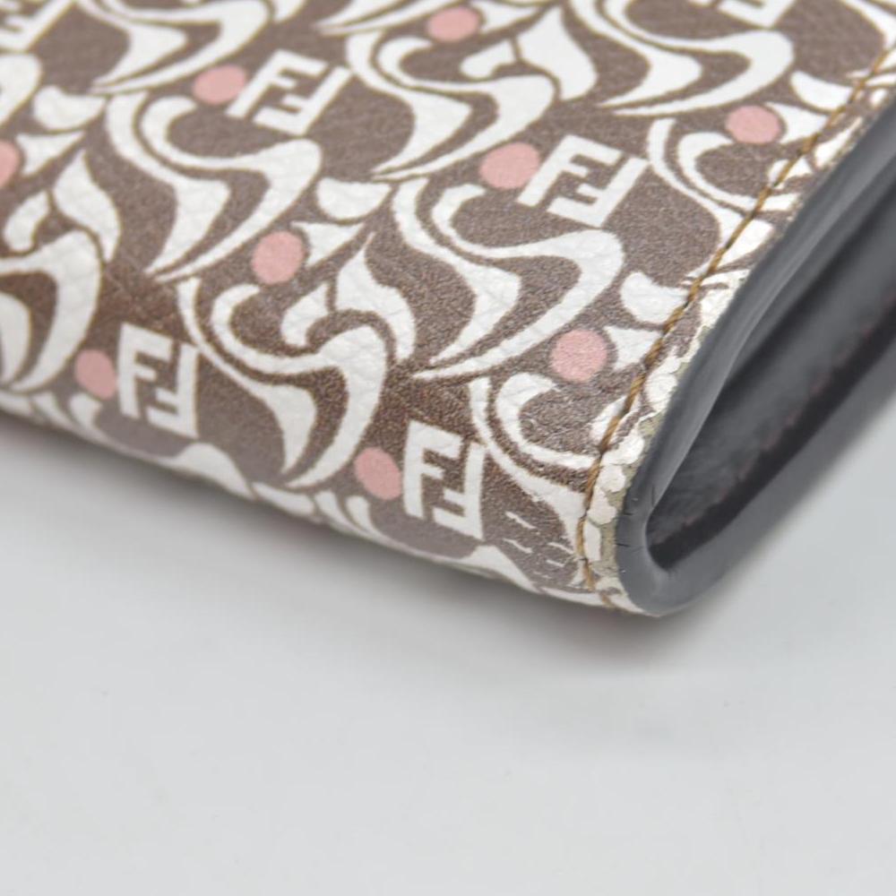 $720 Fendi F Multicolor Baguette leather wallet CONSIGNMENT