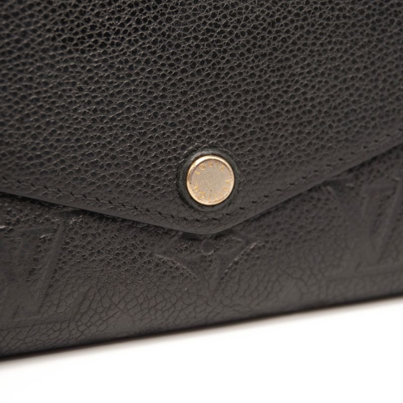Louis Vuitton Monogram Sarah Empreinte Nm Black Leather Wallet