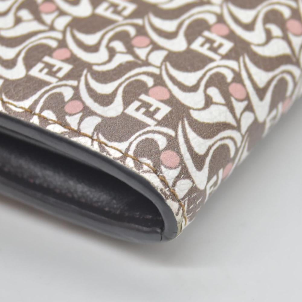 $720 Fendi F Multicolor Baguette leather wallet CONSIGNMENT