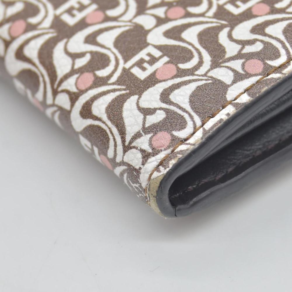 $720 Fendi F Multicolor Baguette leather wallet CONSIGNMENT