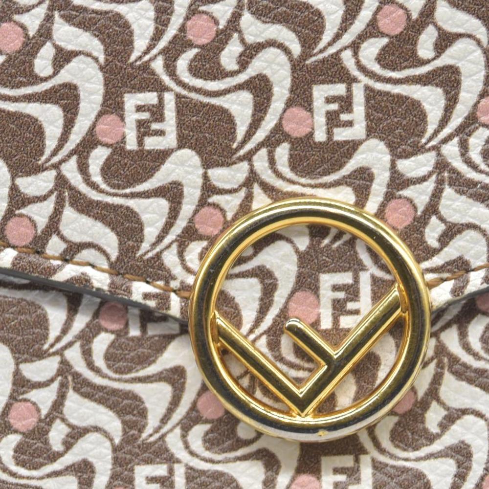 $720 Fendi F Multicolor Baguette leather wallet CONSIGNMENT