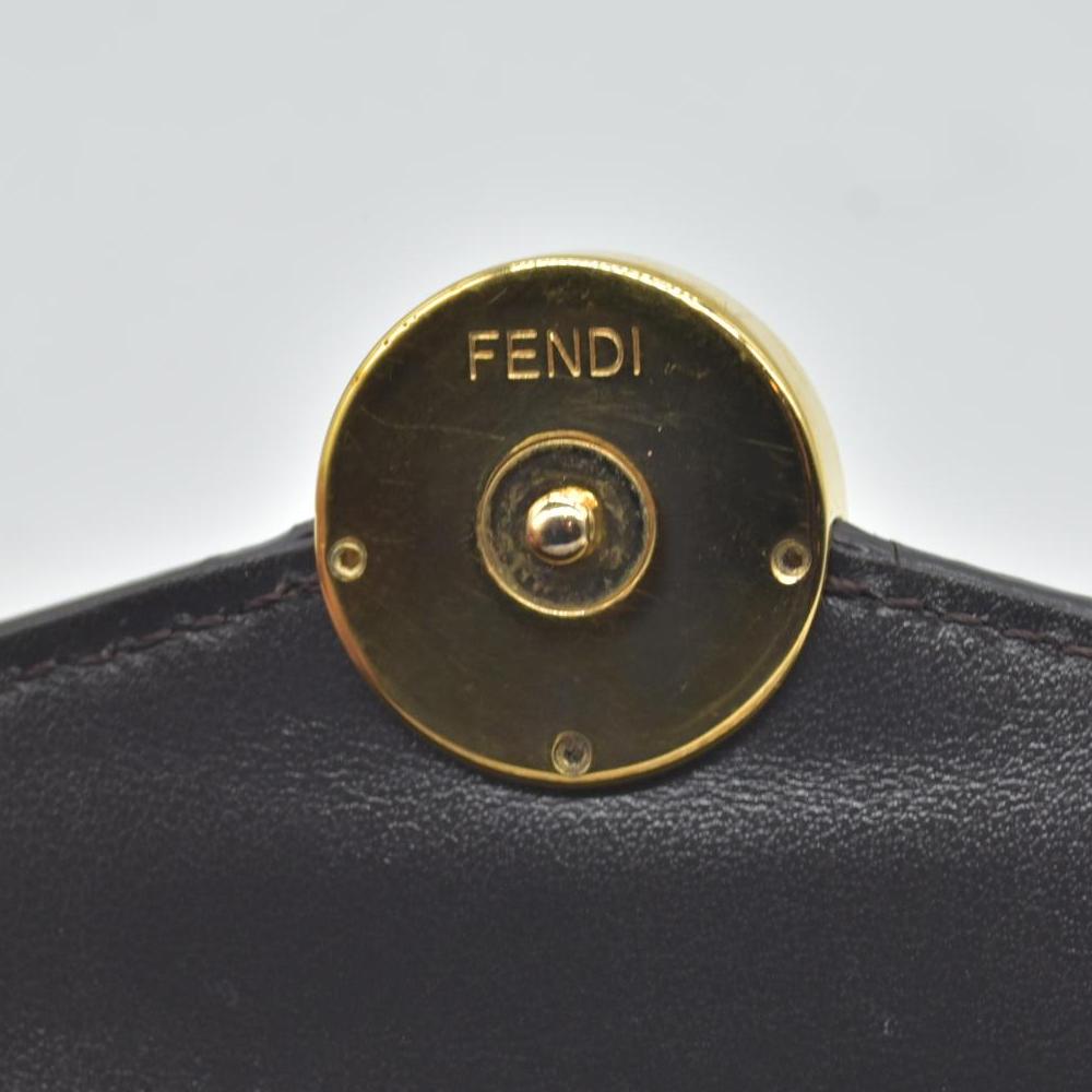 $720 Fendi F Multicolor Baguette leather wallet CONSIGNMENT