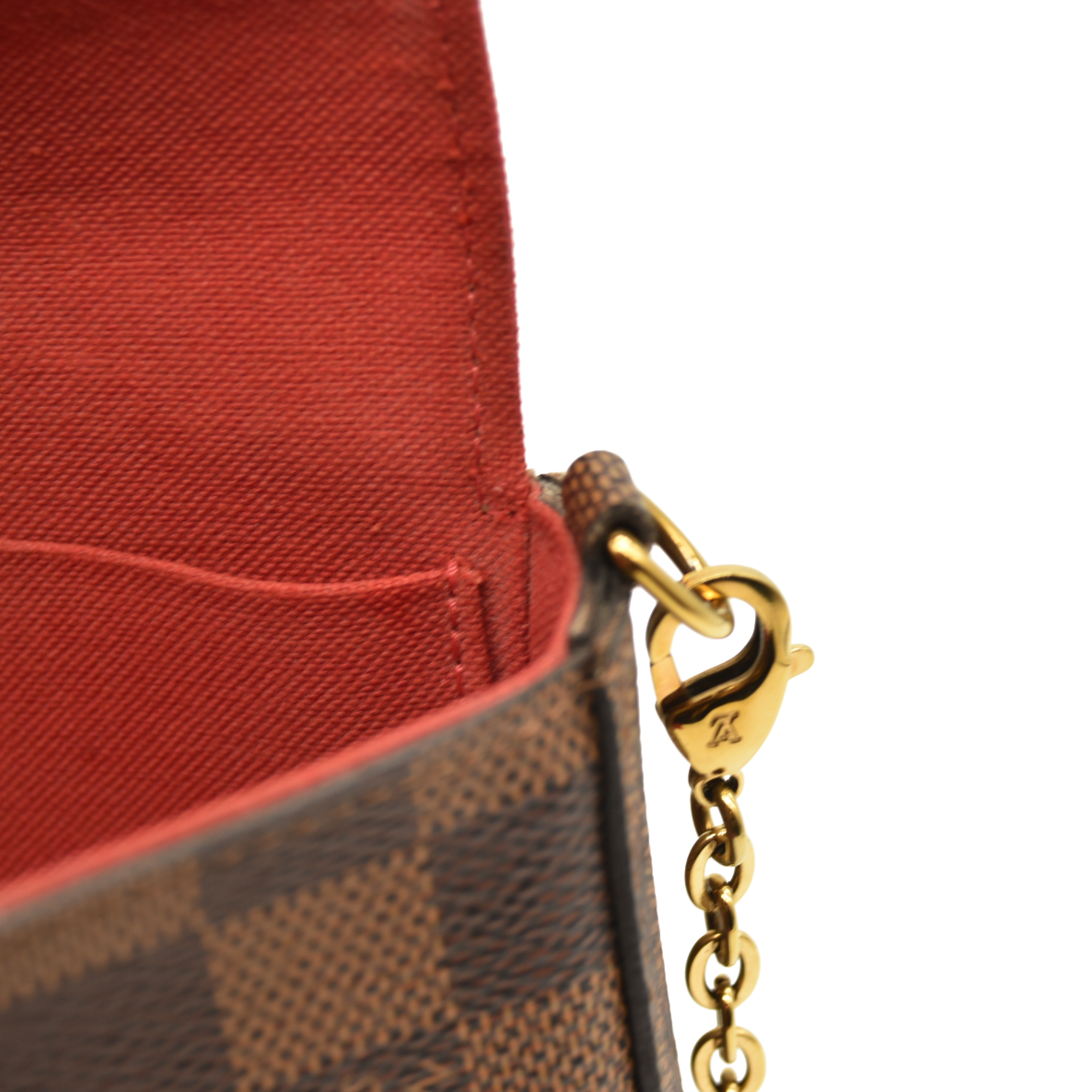 Louis Vuitton  Damier Ebene Pochette Felicie Chain Wallet MI0169