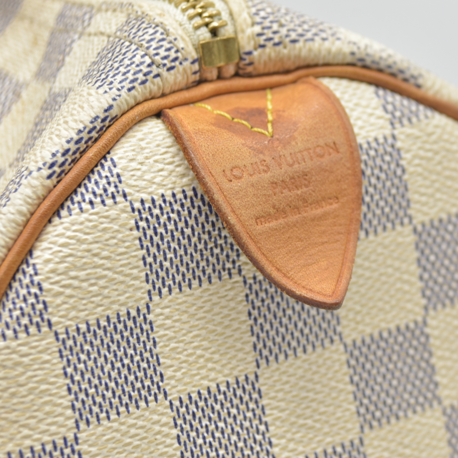 Louis Vuitton  Damier Azur Speedy 25 DU4049 AUCTION $1550