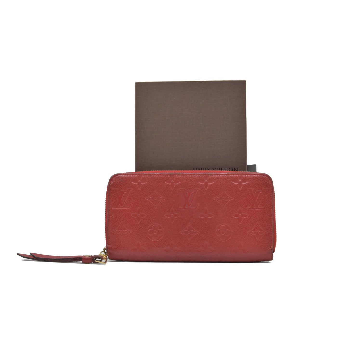 $1170 2017 Louis Vuitton Empreinte Zippy Wallet Cherry CONSIGNMENT SP4107