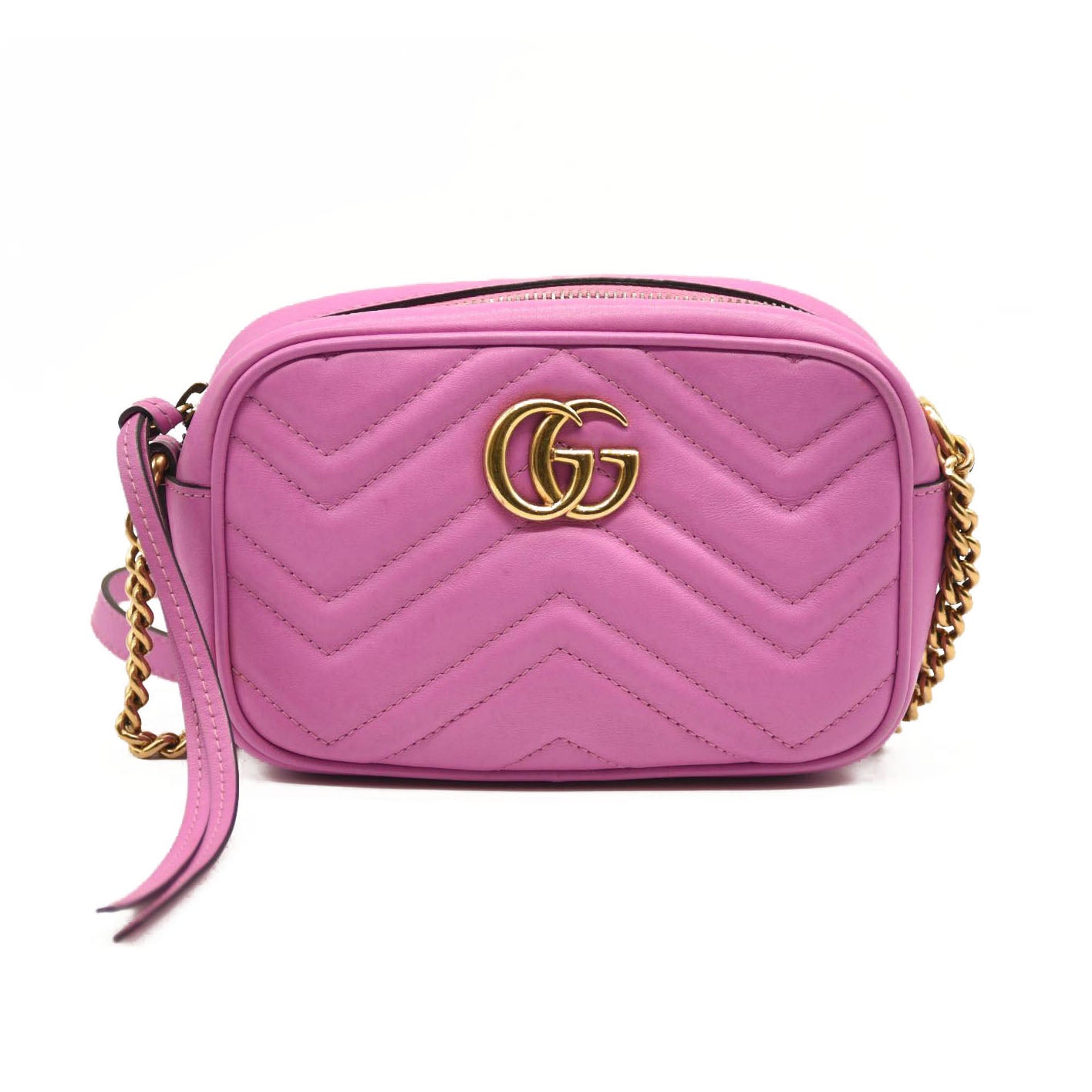 GUCCI GG MARMONT MINI CAMERA SHOULDER BAG PINK