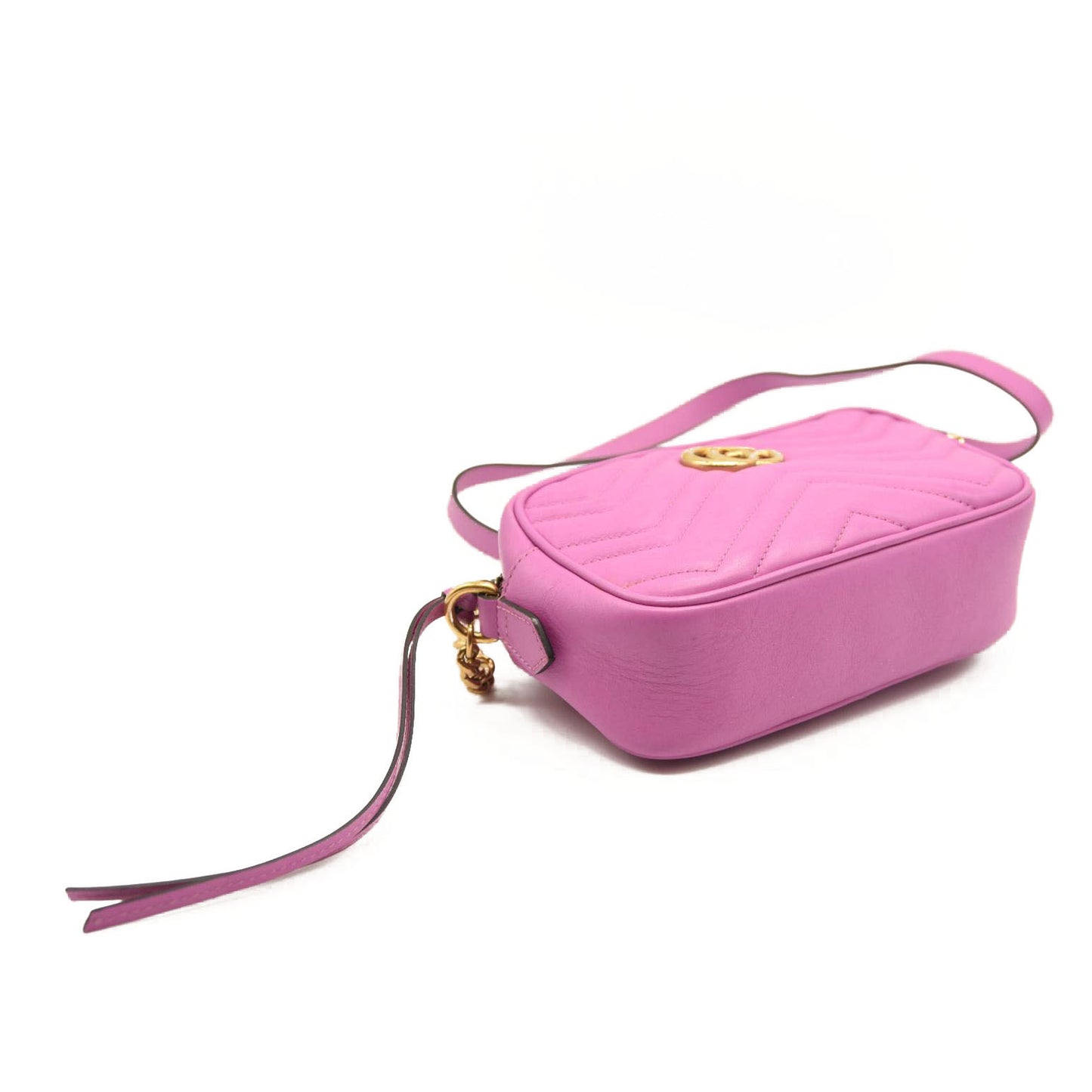 GUCCI GG MARMONT MINI CAMERA SHOULDER BAG PINK