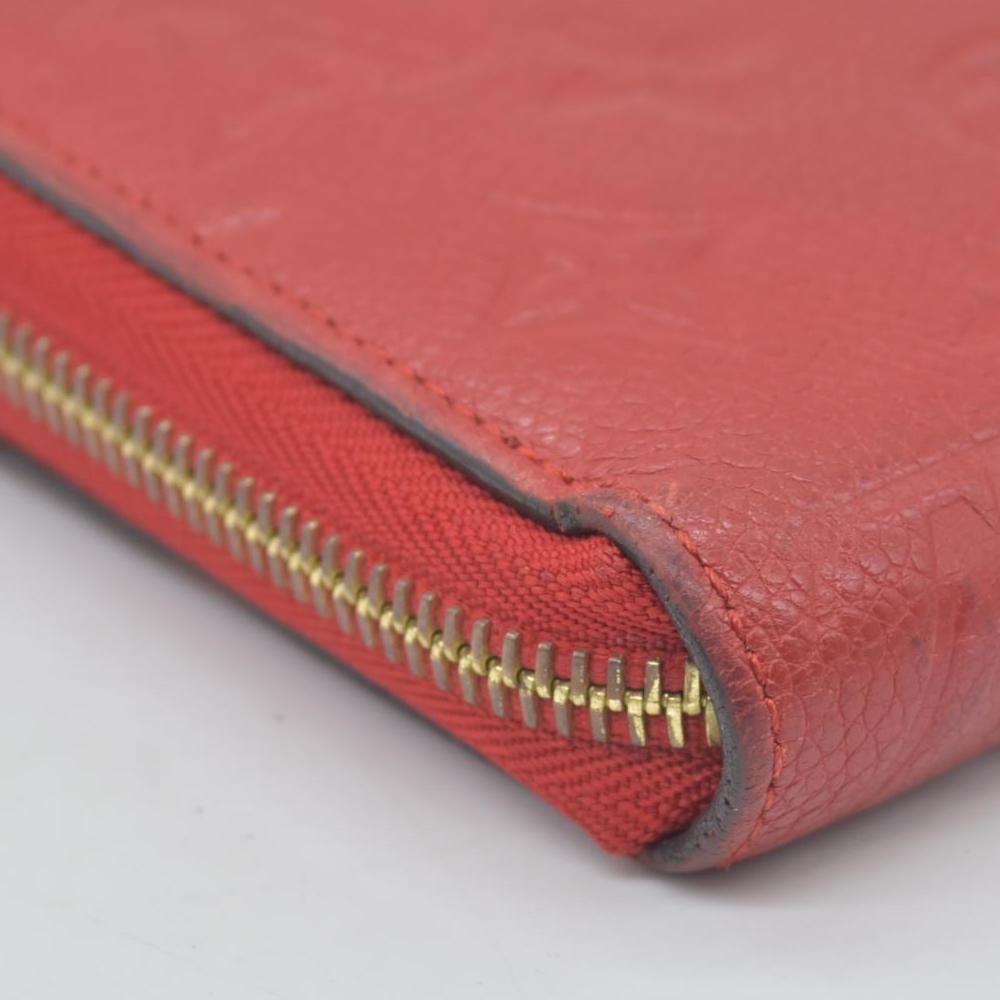 $1170 2017 Louis Vuitton Empreinte Zippy Wallet Cherry CONSIGNMENT SP4107