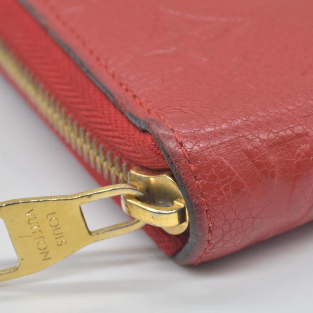 $1170 2017 Louis Vuitton Empreinte Zippy Wallet Cherry CONSIGNMENT SP4107