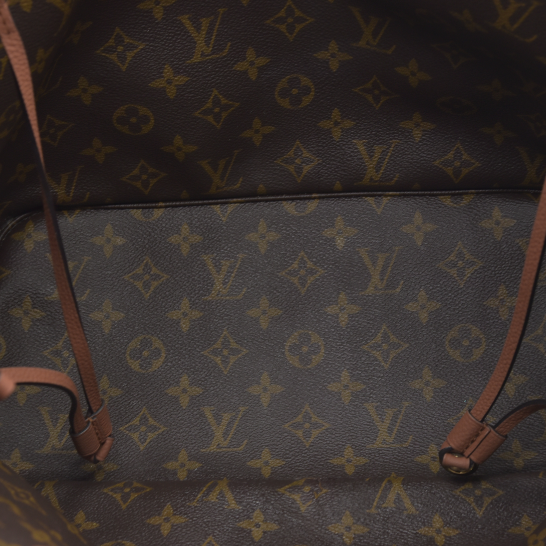Louis Vuitton LV Monogram Neverfull Inside Out Brown Missing Pouch