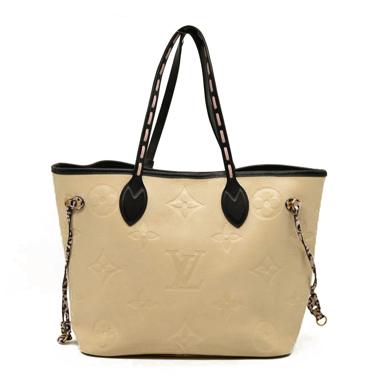 Louis Vuitton  Empreinte Monogram Giant Wild At Heart Neverfull MM Creme