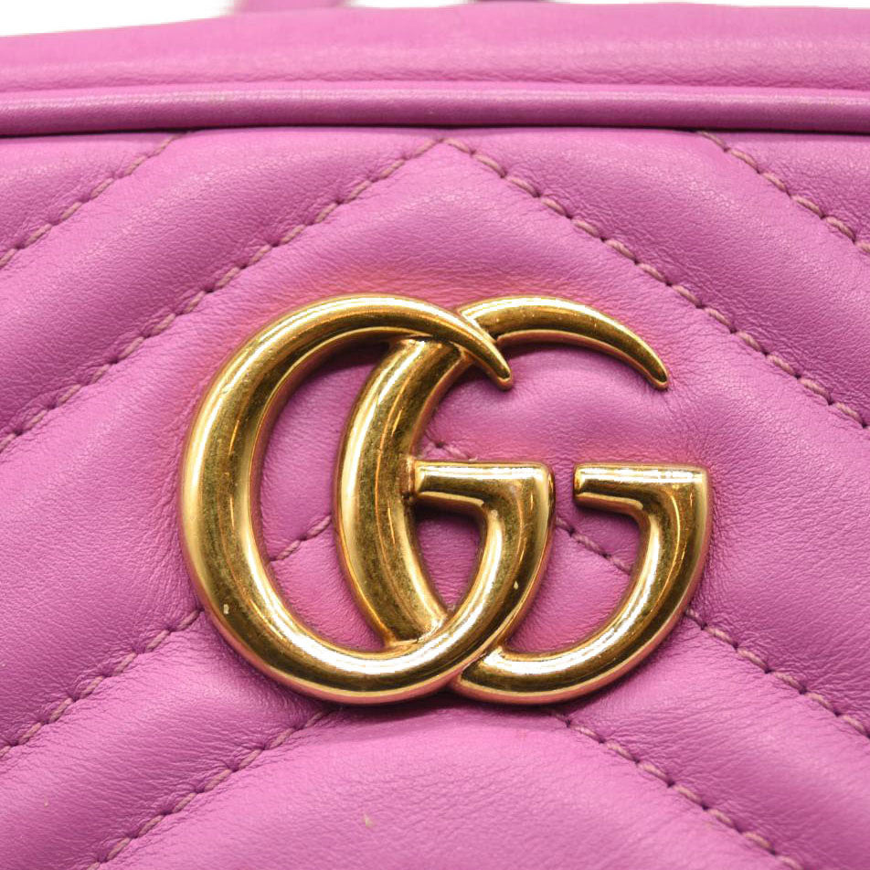 GUCCI GG MARMONT MINI CAMERA SHOULDER BAG PINK